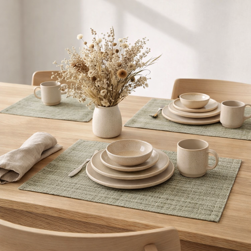 Set De Table Manoka Matcha 33 x 45 en situation