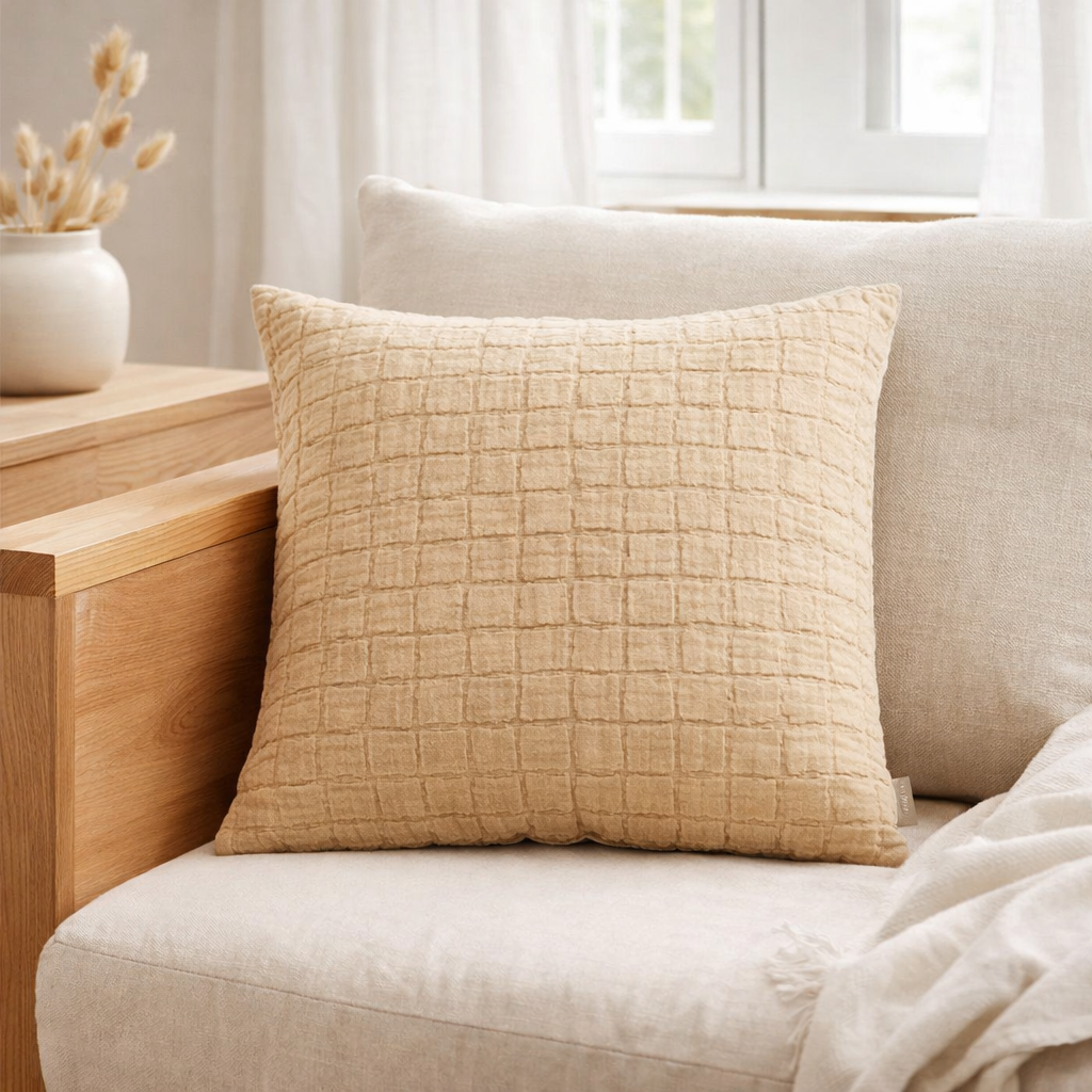 Coussin Swami Sable 45 x 45 en situation