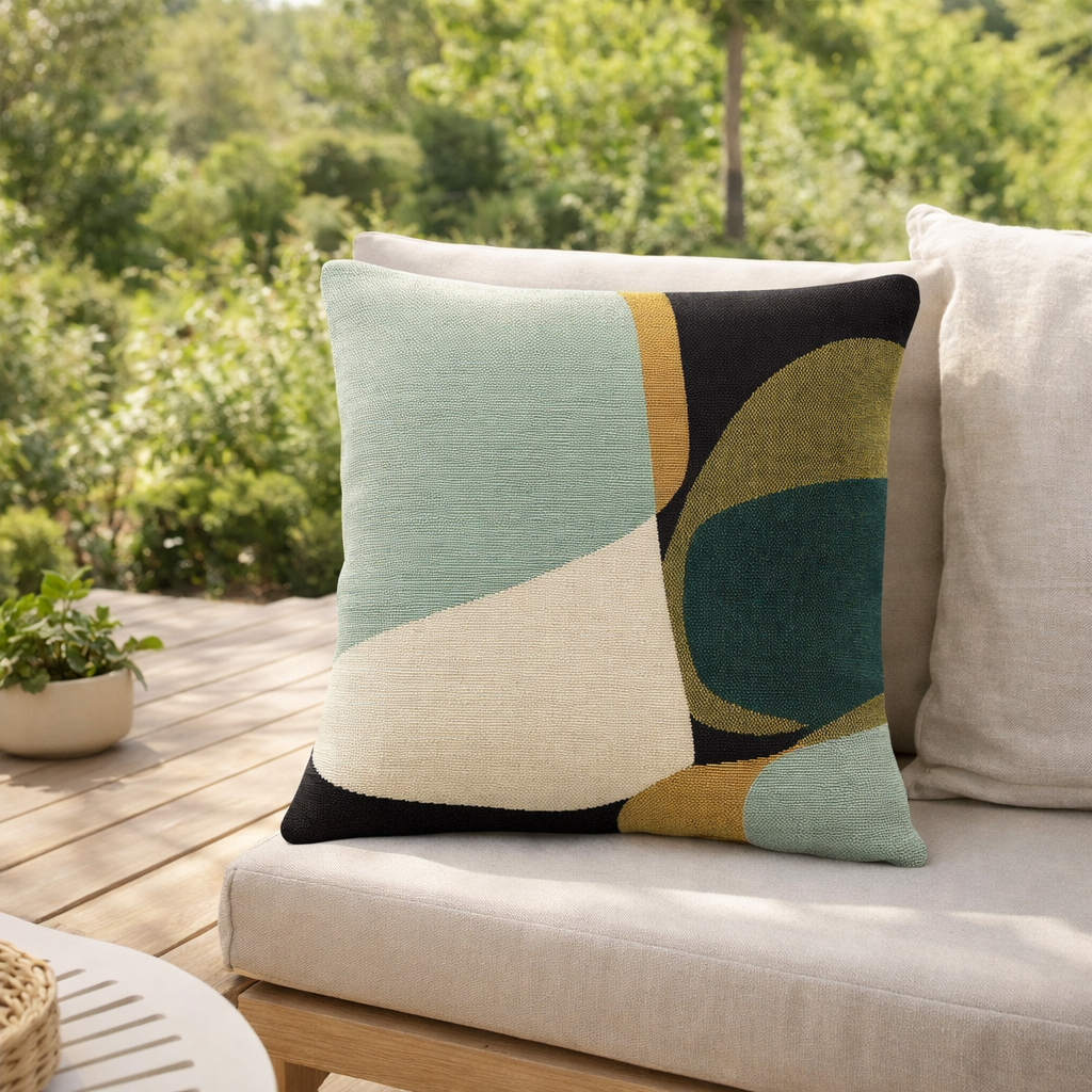 Coussin Leana outdoor Opaline 45 x 45 en situation