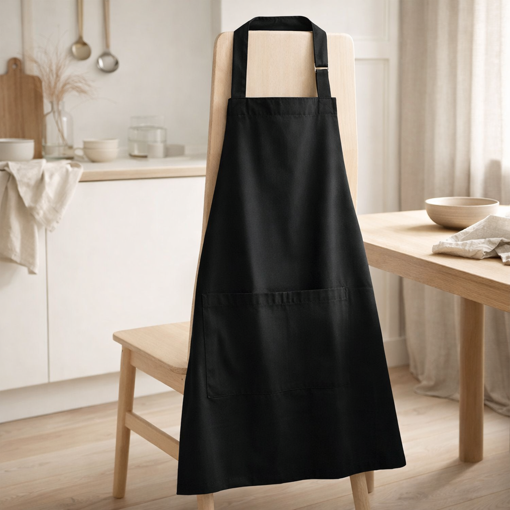 TABLIER GRAND CHEF NOIR 75 x 90 en situation