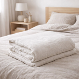 Housse de couette Stonewashed Zeff Blanc 260 x 240 en situation