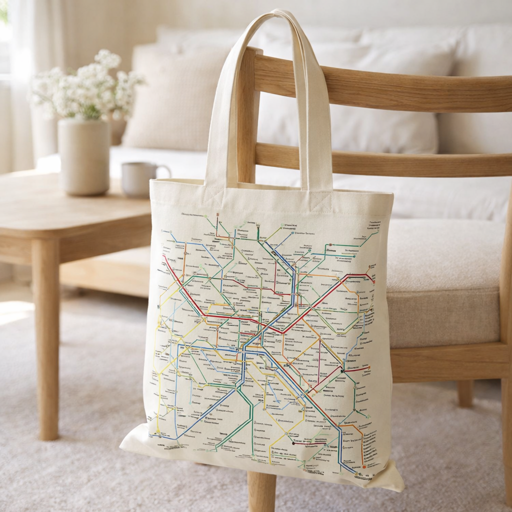 Sac totebag RATP Ecru 38 x 42 en situation
