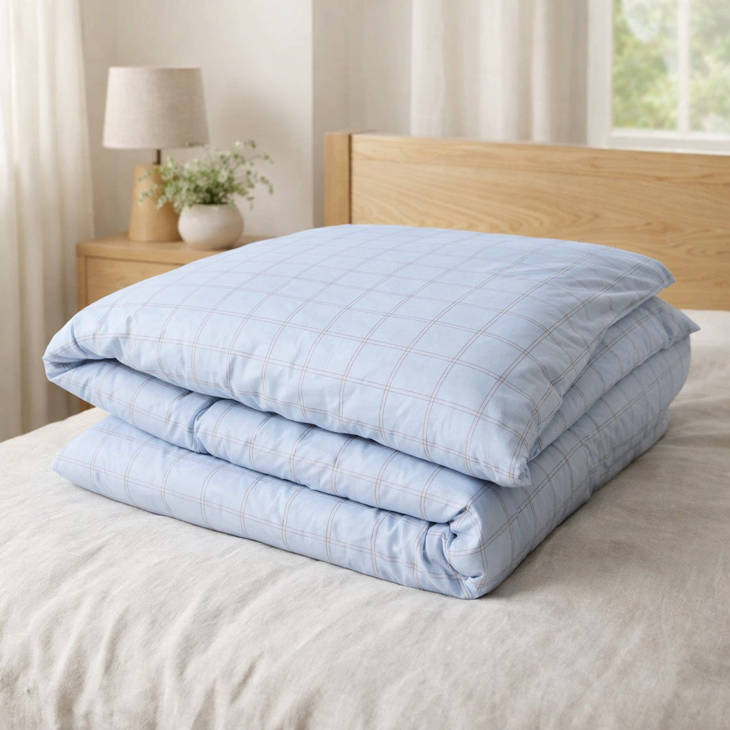 Housse de couette Chloé Ciel 200 x 140 en situation