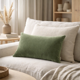 Coussin uni Elise Verveine 30 x 50 en situation