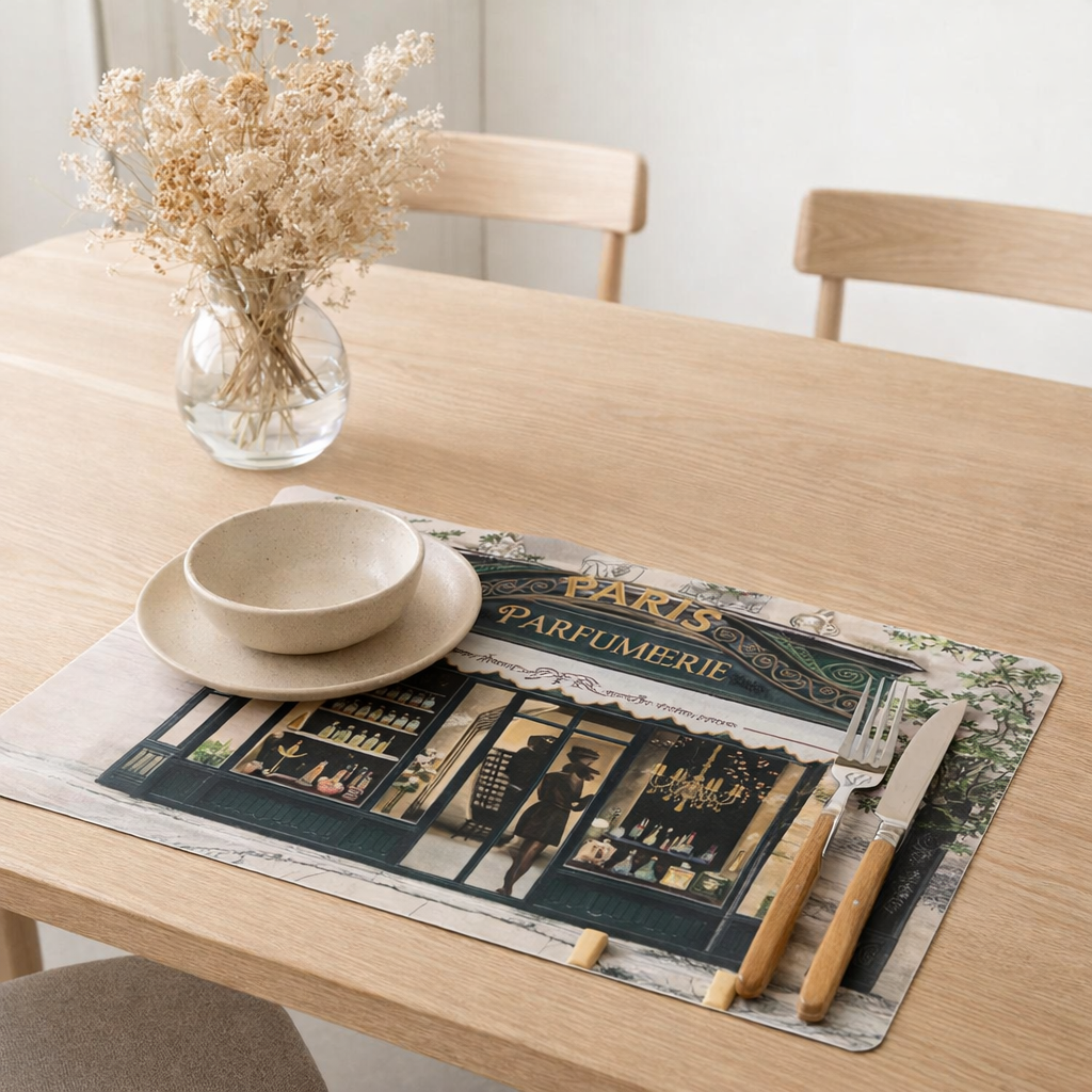 Set de table Parfumerie Paris Assortis 30 x 45 en situation