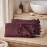 Lot de 2 serviettes invités Luna Wine 50 x 30 en situation