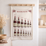 Torchon Bouteille Bourgogne en situation