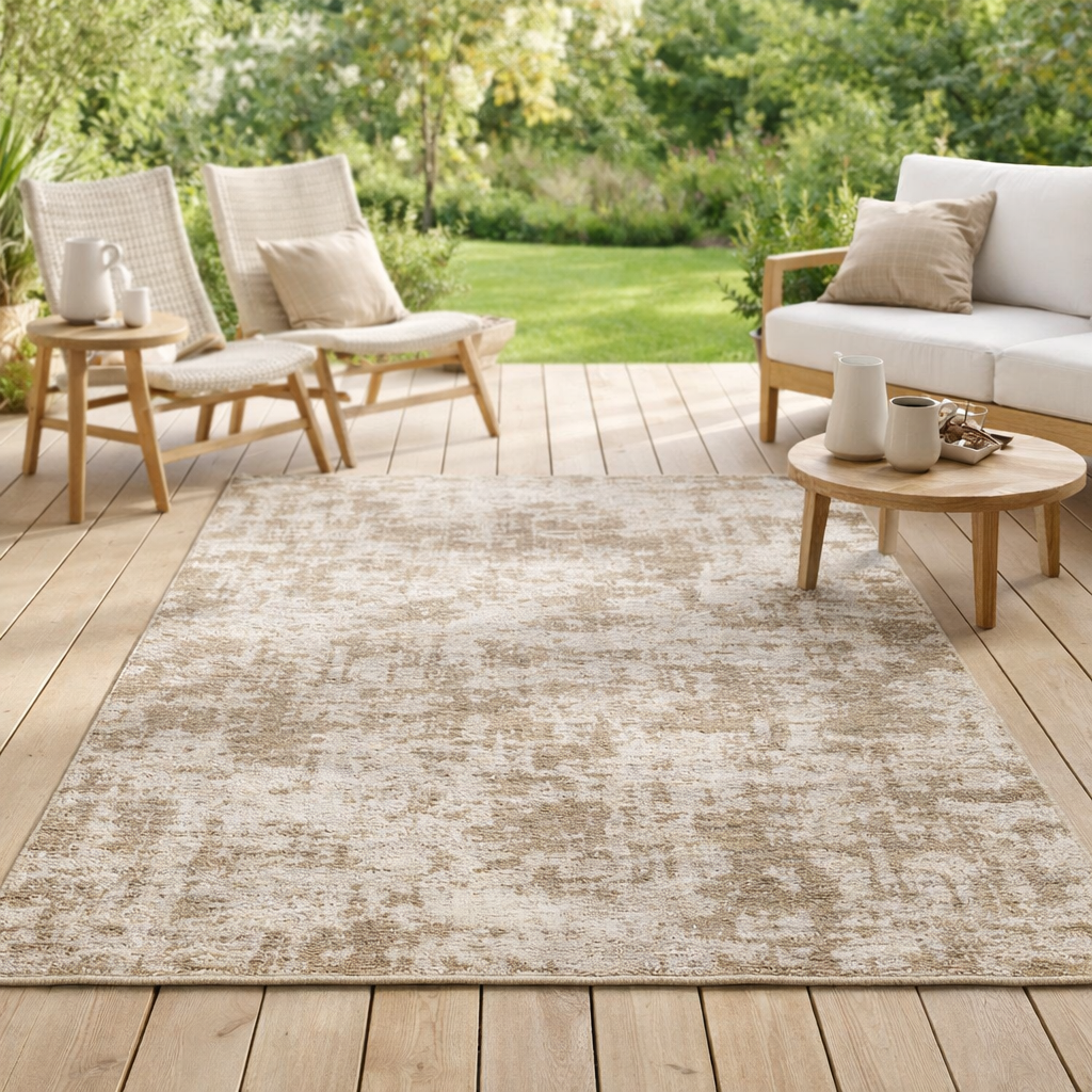 Tapis Catania 2 outdoor Naturel 120 x 170 en situation