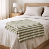 Jeté Calista Olive 240 x 260 en situation