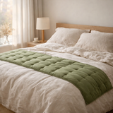 Chemin de lit uni Elise Verveine 90 x 240 en situation