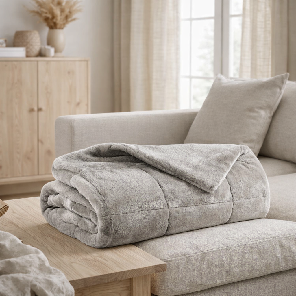Plaid Betender Perle 130 x 180 en situation