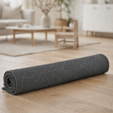 Tapis de bain uni Etia Carbone 70 x 140 en situation