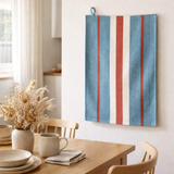 Torchon recyclé Lave Yuna Bleu 50 x 70 en situation