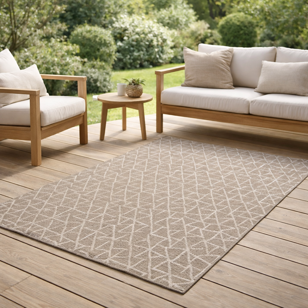 Tapis Adam 2 outdoor Lin 120 x 170 en situation