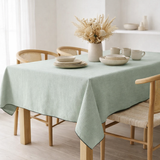 Nappe recyclée Grace Céladon 140 x 250 en situation