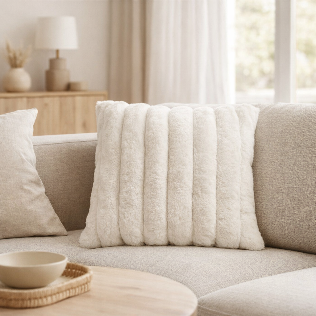Coussin Alice Neige 45 x 45 en situation