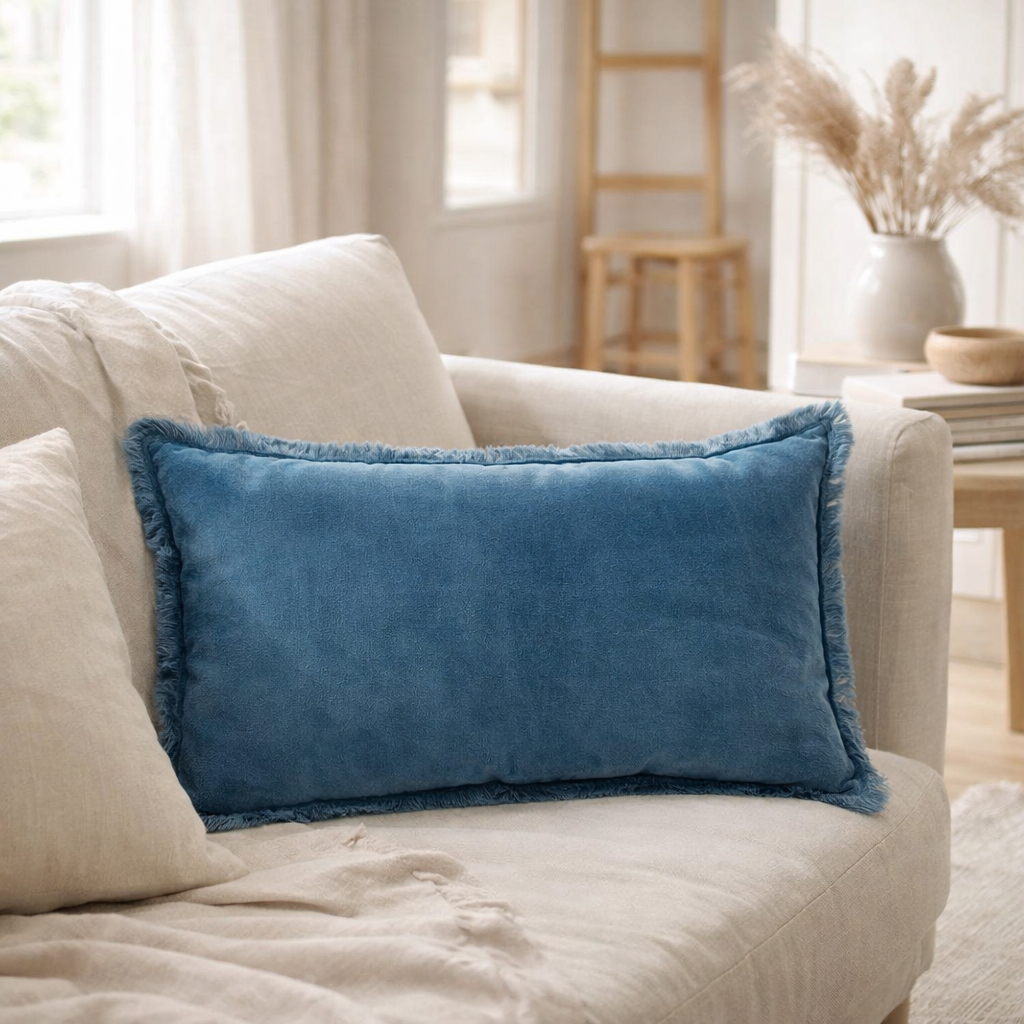 Coussin uni Fara Touareg 40 x 65 en situation