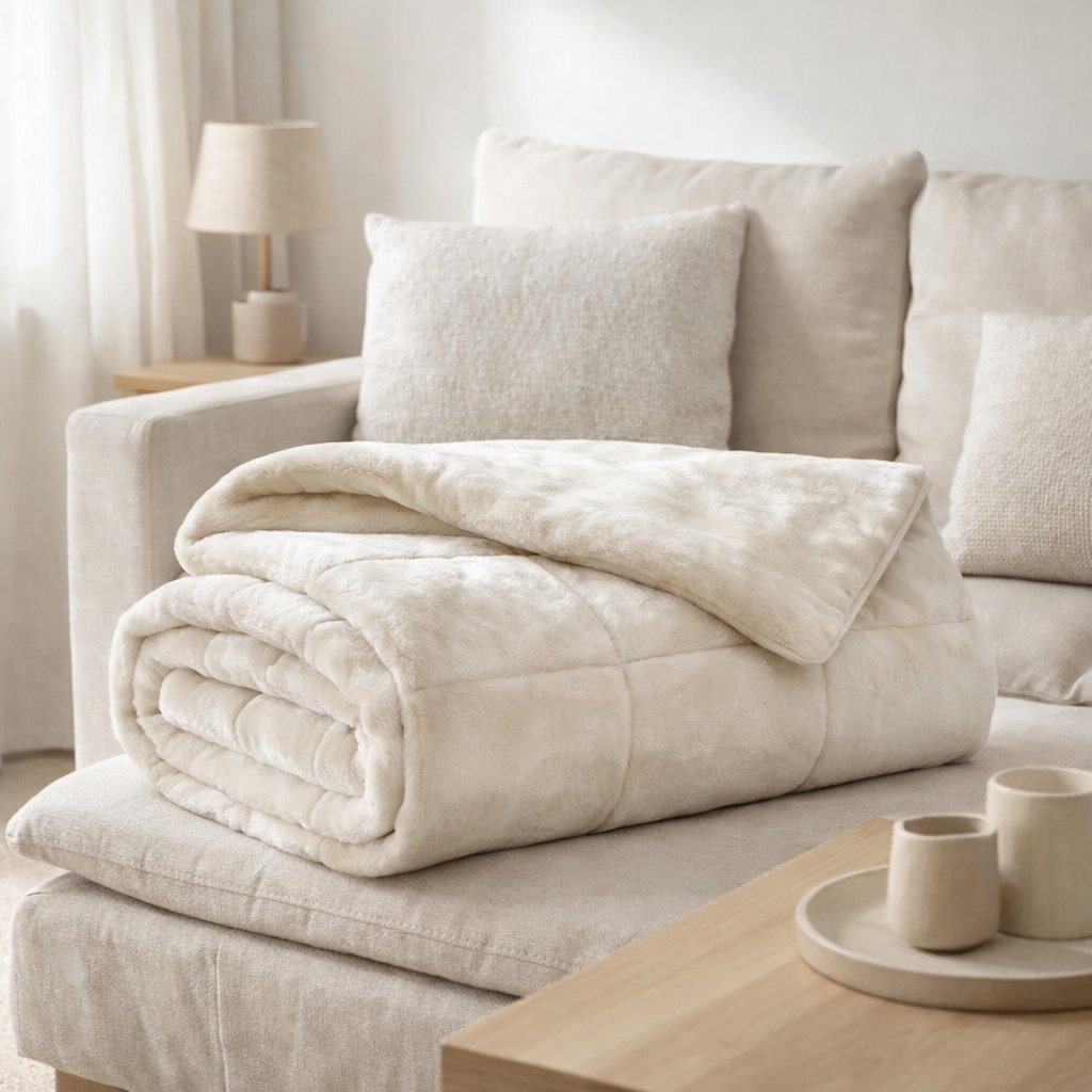 Plaid Betender Neige 130 x 180 en situation