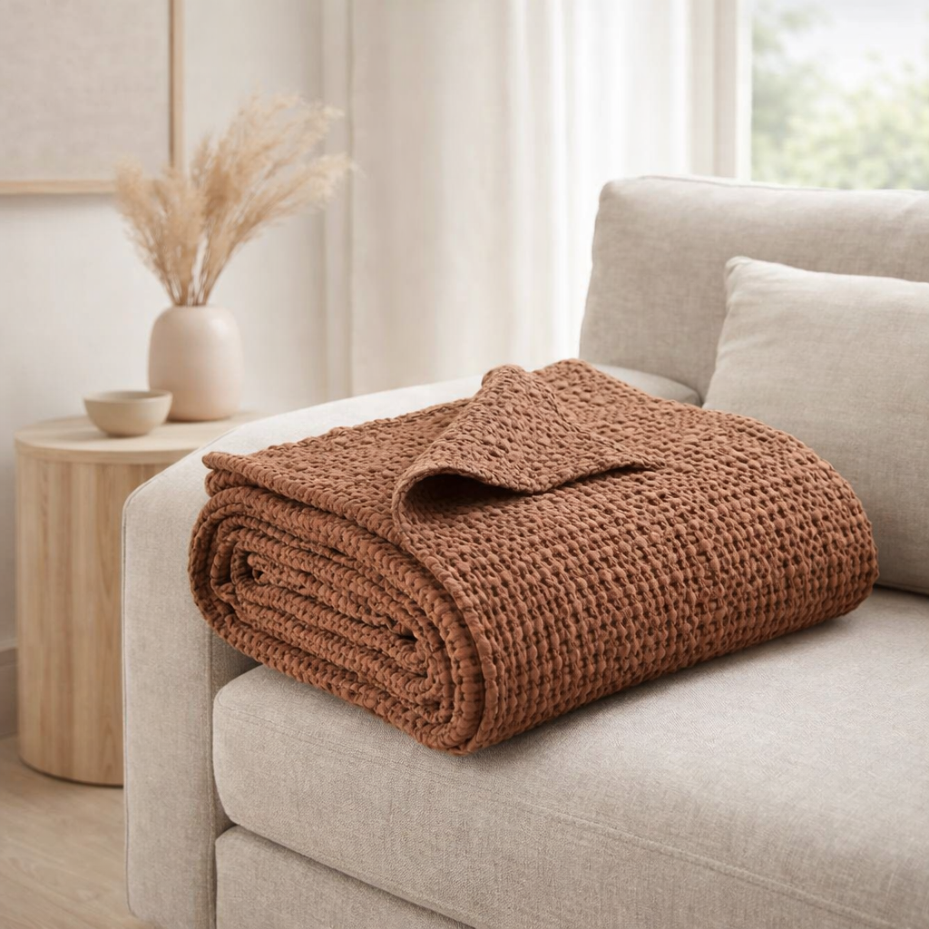 Jeté Tana Tabac 180 x 260 en situation