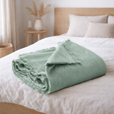 Édredon uni Laly Opaline 85 x 200 en situation