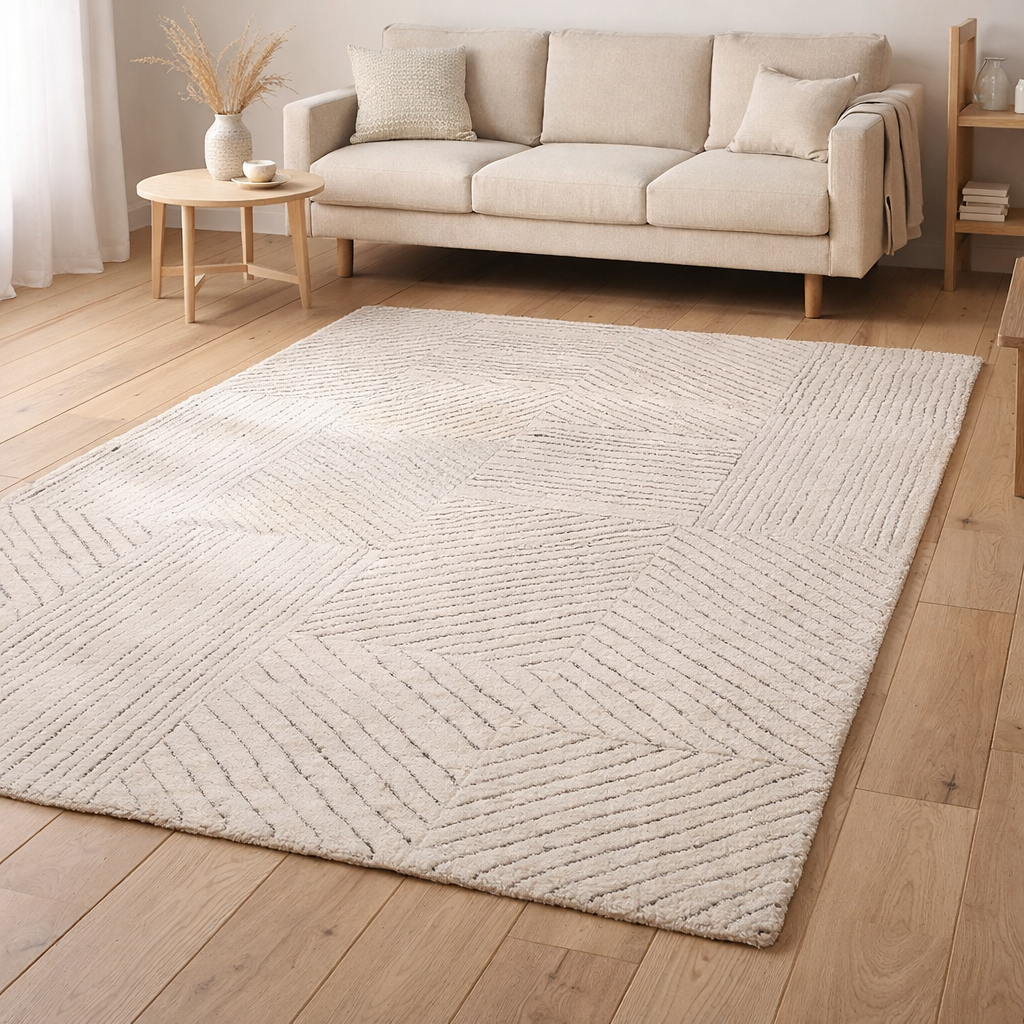 Tapis Luna Neige 200 x 290 x 2 cm en situation