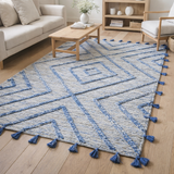 Tapis Worgan denim Bleu/ivoire 160 x 230 en situation