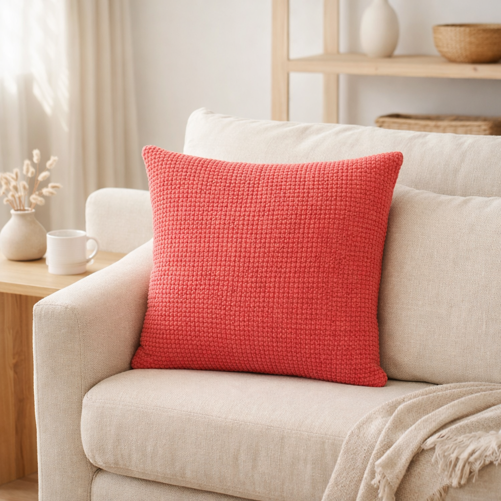 Coussin stonewashed Maia Malabar 45 x 45 en situation