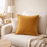 Coussin uni Fara Mirabelle 45 x 45 en situation