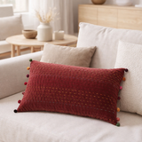 Coussin uni Gastounet Tomette 30 x 50 en situation