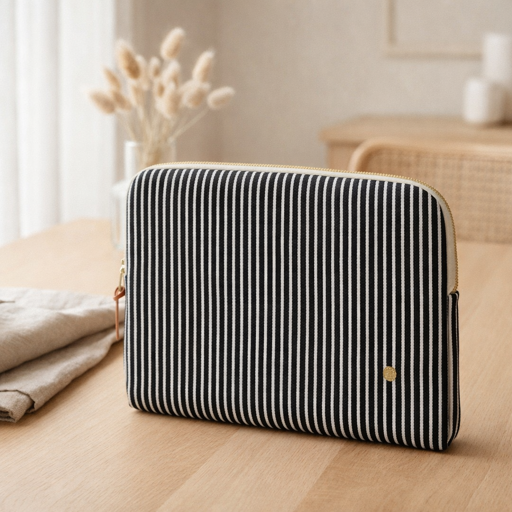 Housse iPad Basile Caviar 19 x 26 x 3 en situation