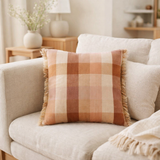 Coussin imprimé Kate Terracotta 45 x 45 en situation