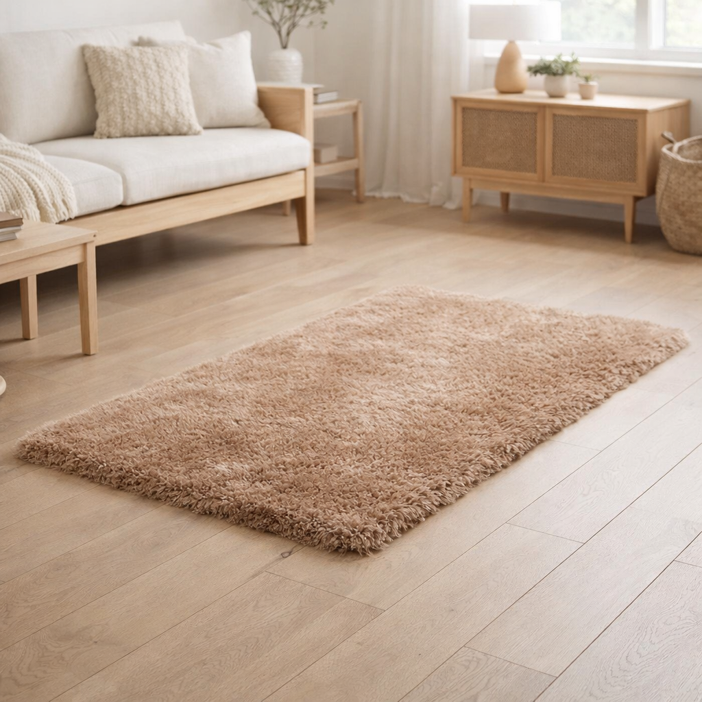 Tapis Billy Naturel 80 x 150 x 5 cm en situation