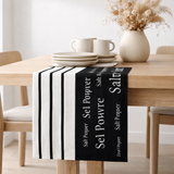 Torchon Jacquard Sel & Poivre Noir 50 x 70 en situation