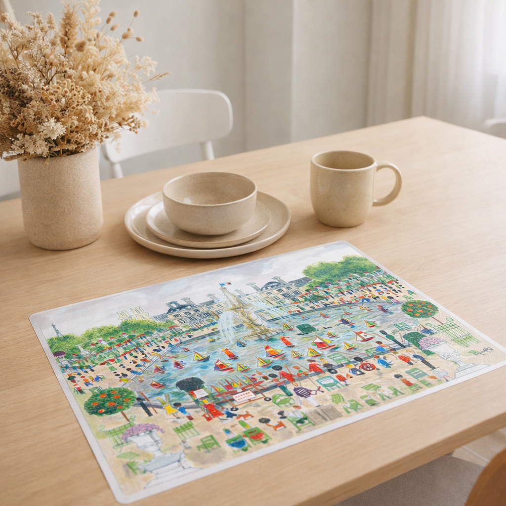 Set de table Jardin du Luxembourg Assortis 30 x 45 en situation