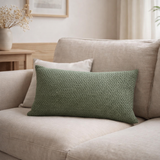 Coussin recyclé Maia Eucalyptus 30 x 50 en situation