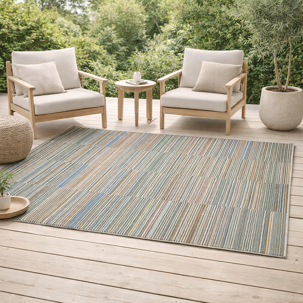 Tapis Bianca outdoor Lagon 200 x 290 en situation