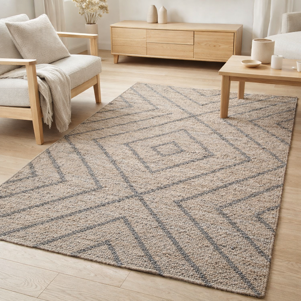 Tapis Worgan Gris 120 x 180 en situation