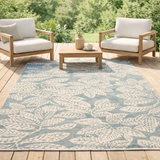 Tapis Ariane outdoor recyclé Acier 160 x 230 en situation