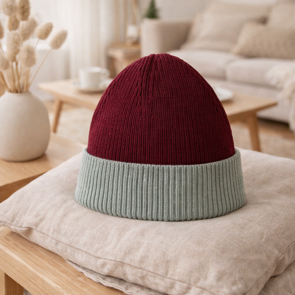 Bonnet Benny Burgundy 21 x 23 en situation