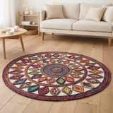 Tapis Bowey Multicolore diamètre 90 en situation