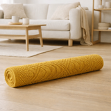 Tapis de bain uni Enzo Safran 54 x 64 en situation