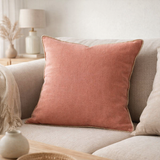 Coussin Zeff Céleste Pêche 45 x 45 en situation