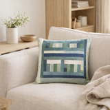 Coussin imprimé Taho Vert de gris 45 x 45 en situation