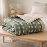 Empreinte de couette Tahho Vert de Gris 85 x 200 en situation