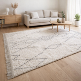 Tapis Crimble Ivoire/charbon 160 x 230 en situation