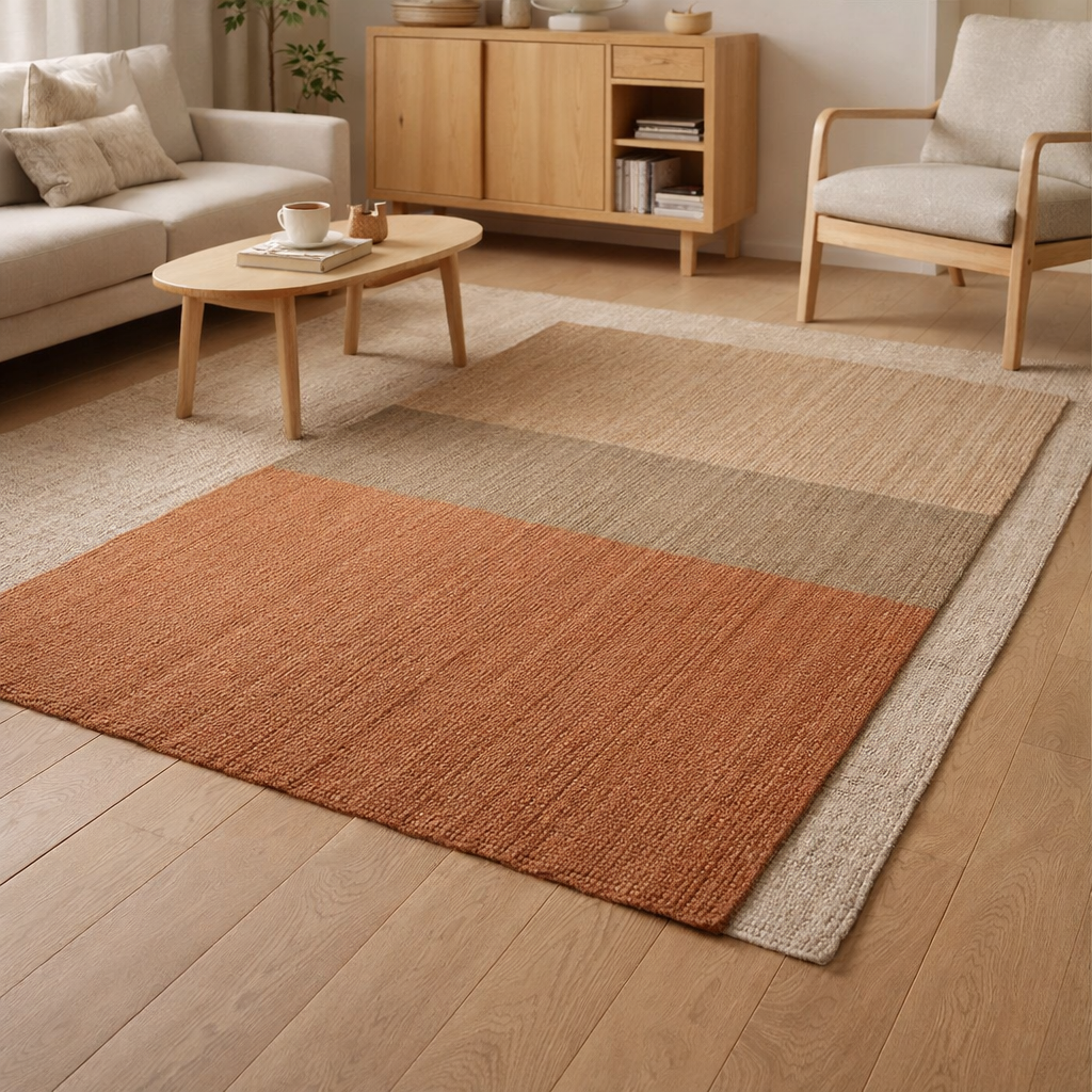 Tapis Karan Terracotta 200 x 290 en situation