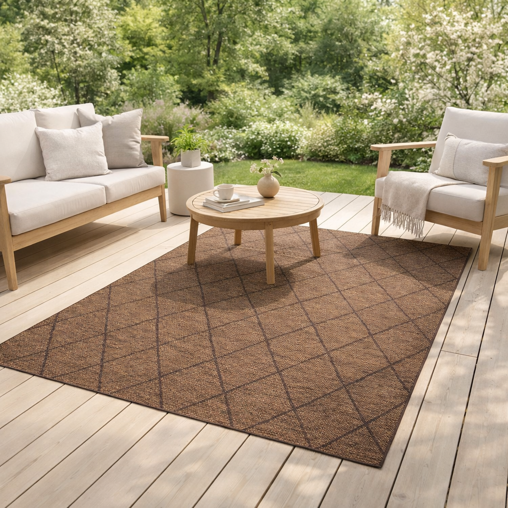 Tapis Allan outdoor Café 120 x 170 x 1 en situation