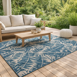 Tapis Amara outdoor Pétrole 160 x 230 en situation