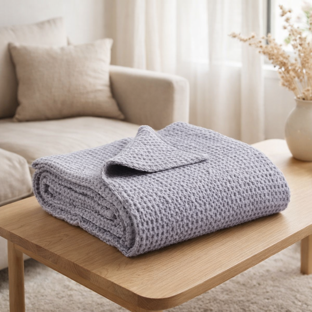 Plaid Tana Brume 140 x 200 en situation