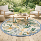 Tapis Dori outdoor Lagon Diamètre 160 cm en situation